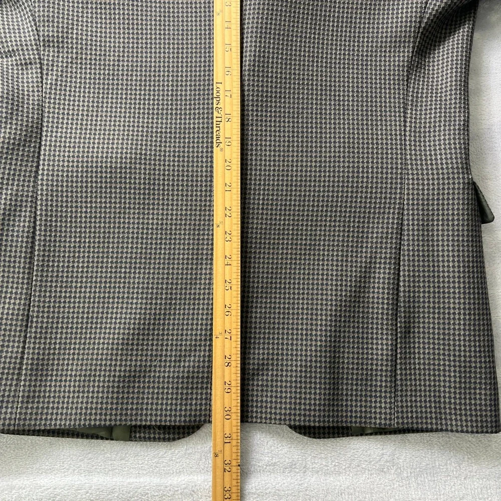 Vtg. Givenchy Monsieur Men's Houndstooth Blazer 40R‎ Wool Sport Coat Vintage USA - Picture 8 of 12